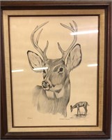 Lawrence Crowell Deer Drawing