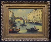 A. Zeno Venetian Canal Scene O/B