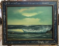 Oil on Canvas Seascape signed Engel