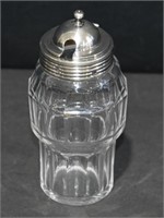 Antique Cruet Jar With Sterling Spoon & Top