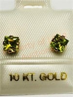 10KT Gold Peridot Earrings