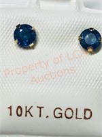 10K Sapphire Earrings