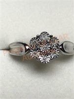 Sterling Silver Diamonds Ring
