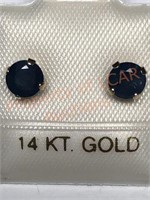 10KT Gold Sapphire Earrings