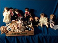 Large Grouping Of Porcelain Dolls