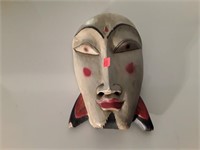 Wood Kabuki Style Decorative Mask