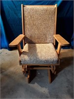 Wood  And Fabric Gliding Chair