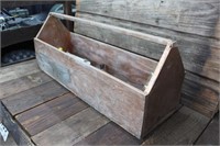 Wood Toolbox with Tools