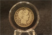 1912 Barber silver Quarter