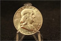 1957-D Franklin Silver Half Dollar