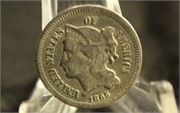 1865 Nickel Three-Cent - Full Liberty
