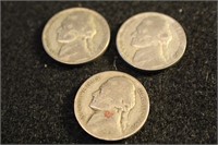 Lot of 3 Silver War Nickels
