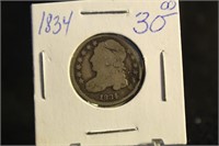 1834 Capped Bust Silver Dime-Small 4