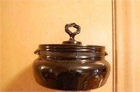 Antique McKee Black Amethyst Cookie Jar