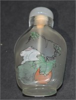 Antique Oriental Reverse Painted Snuff Bottle