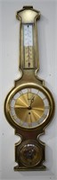 W. Germany Vtg Brass Barometer Clock & Thermometer