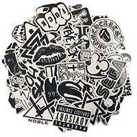 120PCS Black White Vinyl Sticker Graffiti Decal