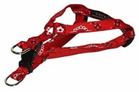 Sassy Dog Wear 8-16-Inch Red Bandana Dog Harness,