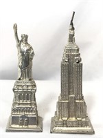 NYC Salt Pepper Set  Statue Liberty Empire State