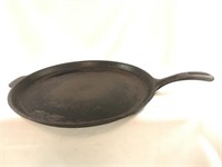 Vintage Iron Skillet Griddle Well Seasoned!