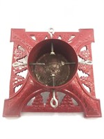 Cast Iron RED Christmas Tree Stand HEAVY!