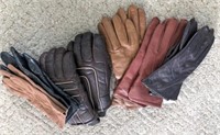 6 Pairs of Womens Leather Gloves (L-XL)