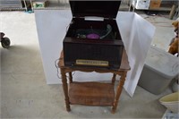 B- PHILCO RECORD PLAYER ON END TABLE