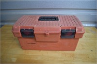 B19- PLASTIC TOOL BOX WITH MISC. TOOLS