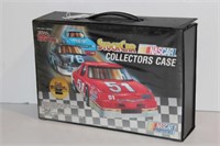 Stock car collectors case with 18 stock cars