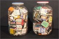 2 Glass jars of match books