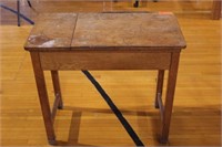 Antique oak school desk 34"L x 18"w x 30"h