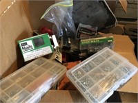 Box of Hardware: Nails, Screws, Blades