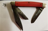 Hammer Brand 3 blade red celluloid handle