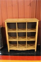 9 Hole wooden display cabinet 48"h x 44"w