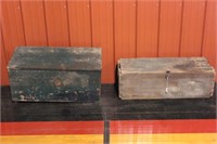 2 Antique wooden boxes