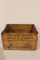 Large advertising wooden crate 22" W x 13 1/2" H