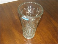 Cross and Olive Anchor Hocking Glass Vase-