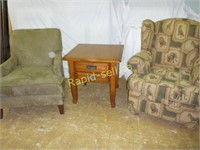Two Armchairs & End Table