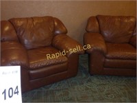 Two Leather Armchairs