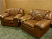 Two Leather Armchairs