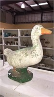 Vintage Concrete duck, 14 inches tall, has a