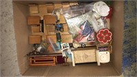 Box lot of dollhouse furniture and accessories