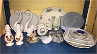 Group lot of China including platters, decorative