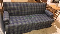 Stearns and Foster Plaid full-size sleeper sofa,