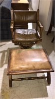 Armchair with matching footstool, looks like they