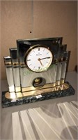 Art Deco style Bulova mantle clock with a marble