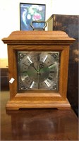 Oak Westminster chime battery operated clock,