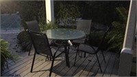 Patio dining table with chairs