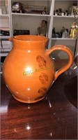 Breininger Pottery Redware Pitcher, 7 inches