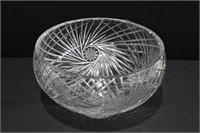 Large Pinwheel Crystal Bowl 9"